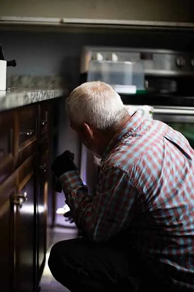 Pro-Tech employee working in a home